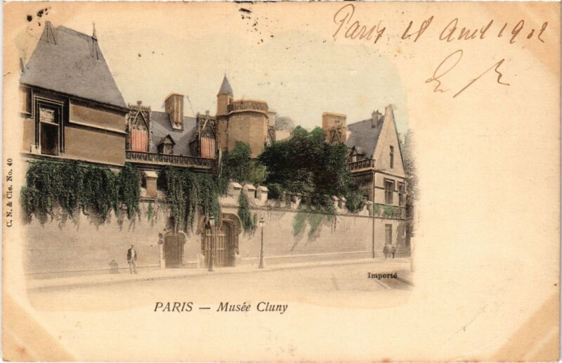 Carte postale ancienne Paris 5e Musee Cluny à Paris 5e