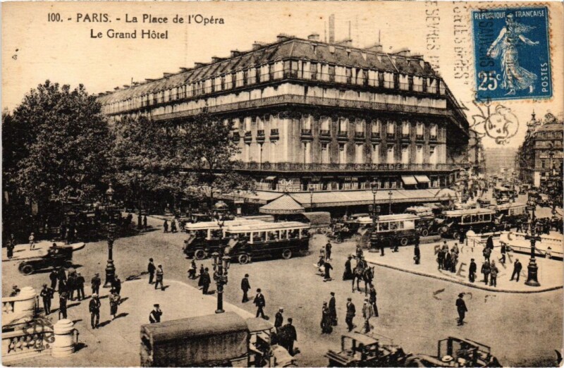 Carte postale ancienne Paris 9e place de l'Opera à Paris 9e