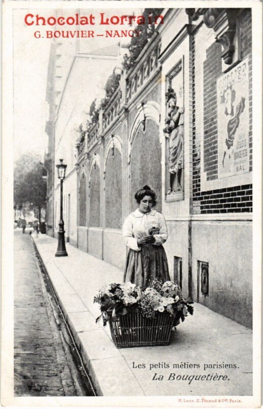 Carte postale ancienne Paris Petits Metiers La Bouquetiere