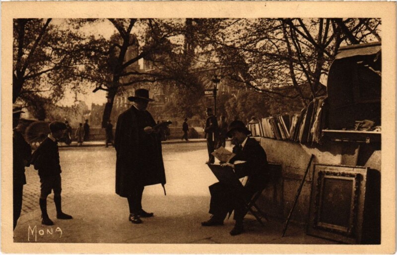 Carte postale ancienne Paris Petits Metiers Un Bouquiniste