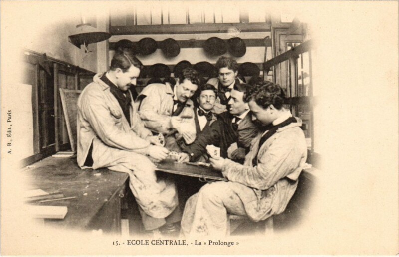 Carte postale ancienne Paris 3e Ecole Centrale La Prolonge à Paris 3e