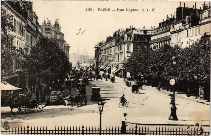 Carte postale ancienne Paris 8e Rue Royale à Paris 8e