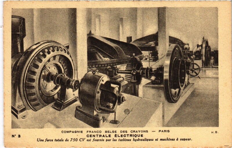 Carte postale ancienne Paris Companie Franco Belge des Crayons Centrale Electrique à Buzet-sur-Baïse