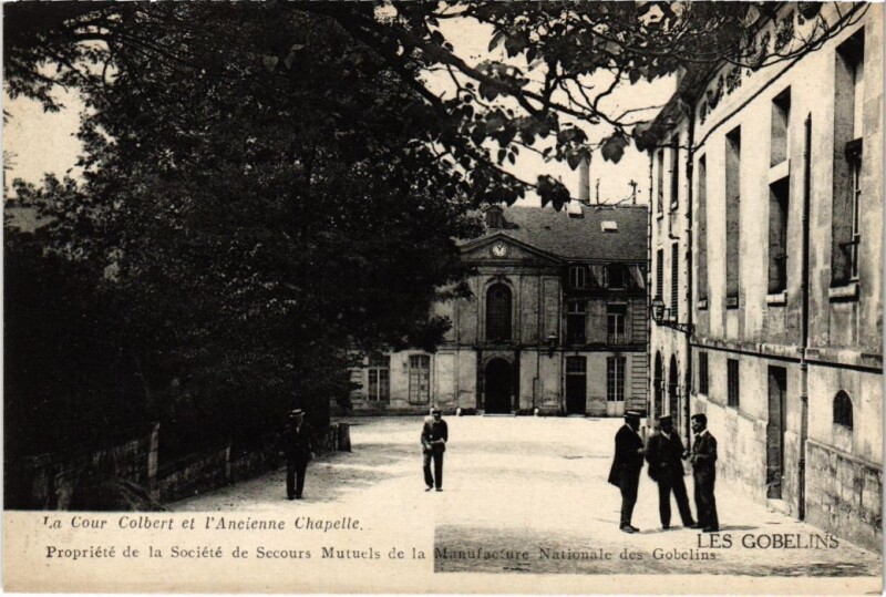 Carte postale ancienne Paris 13e les gobelins Cour Colbert à Paris 13e