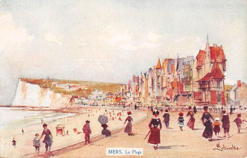Carte postale ancienne Mers La Plage Cpa Illustrateur