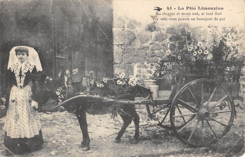 Carte postale ancienne Limousin Lo Pito Limouzino