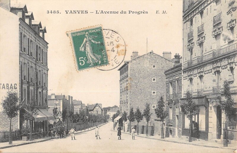 Carte postale ancienne Vanves Avenue Du Progres à Vanves