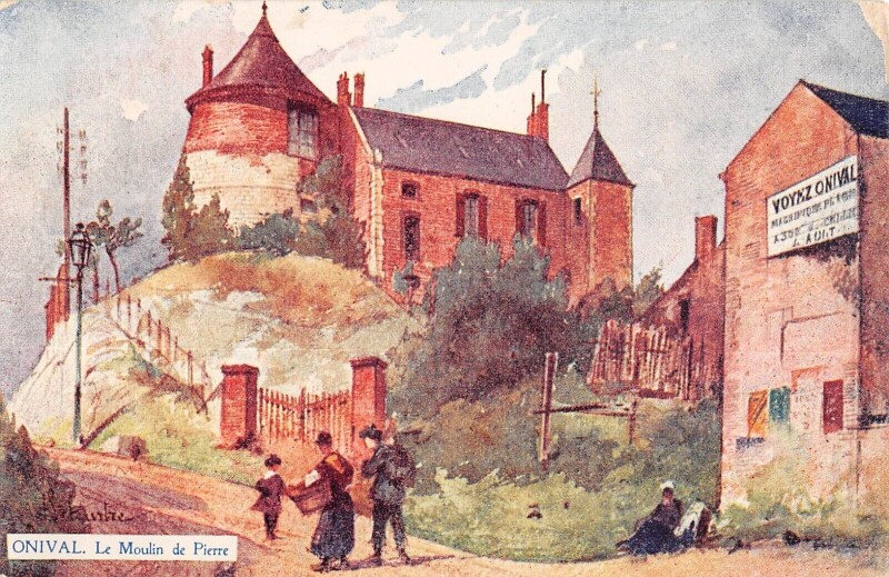 Carte postale ancienne Onival Le Moulin De Pierre Cpa Illustrateur