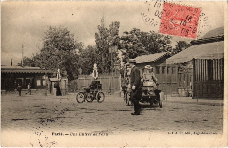 Carte postale ancienne Paris Vecu. une entrée de Paris
