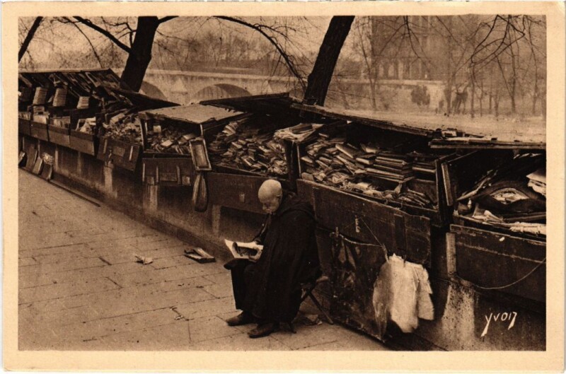 Carte postale ancienne Paris Petits Metiers Le Bouquiniste