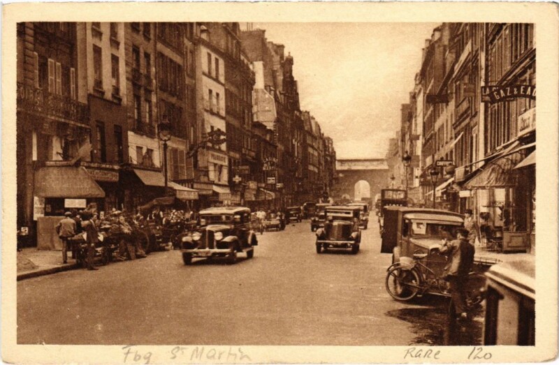 Carte postale ancienne Paris 10e faubourg Saint-Martin à Paris 10e