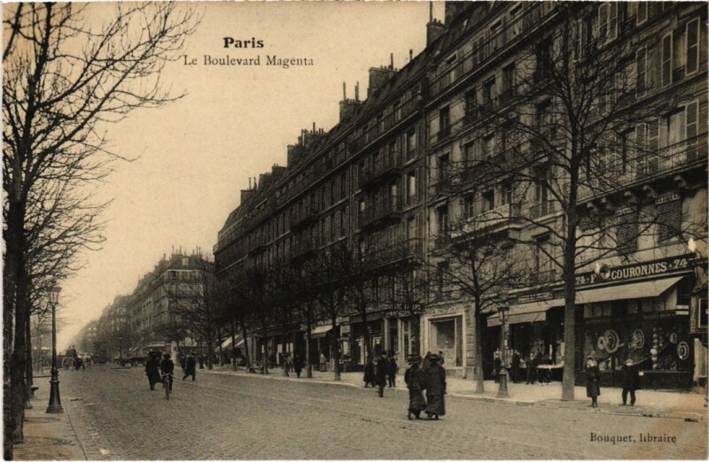 Carte postale ancienne Boulevard Magenta à Paris 10e
