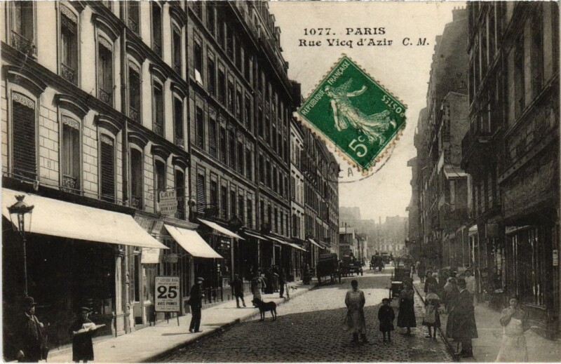 Carte postale ancienne Rue Vicq d'Azir à Paris 10e