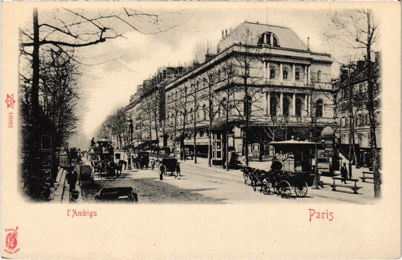 Carte postale ancienne Paris Theatre de l'Ambigu