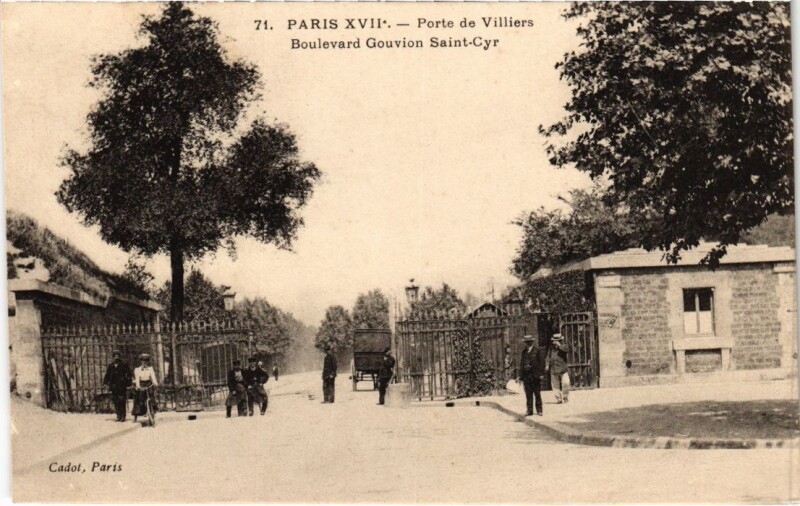 Carte postale ancienne Porte de Villiers - Boulevard Gouvion Saint-Cyr à Paris 17e