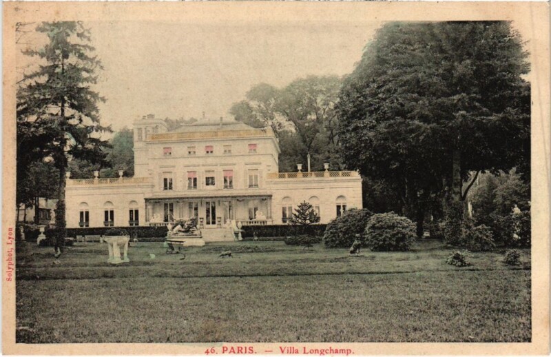 Carte postale ancienne Villa Longchamp à Paris 16e