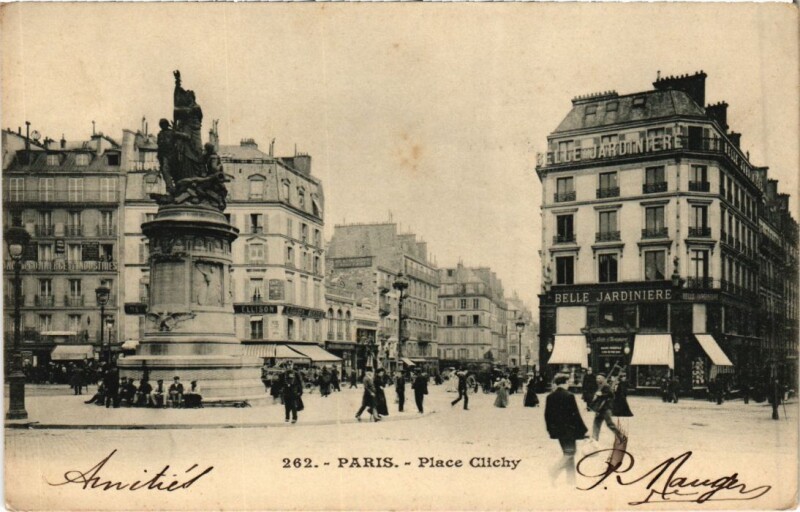 Carte postale ancienne Place Clichy à Paris 9e