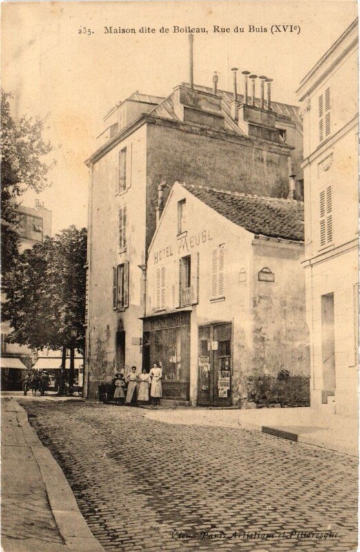 Carte postale ancienne Maison dite de Boileau, Rue de Buis à Paris 16e