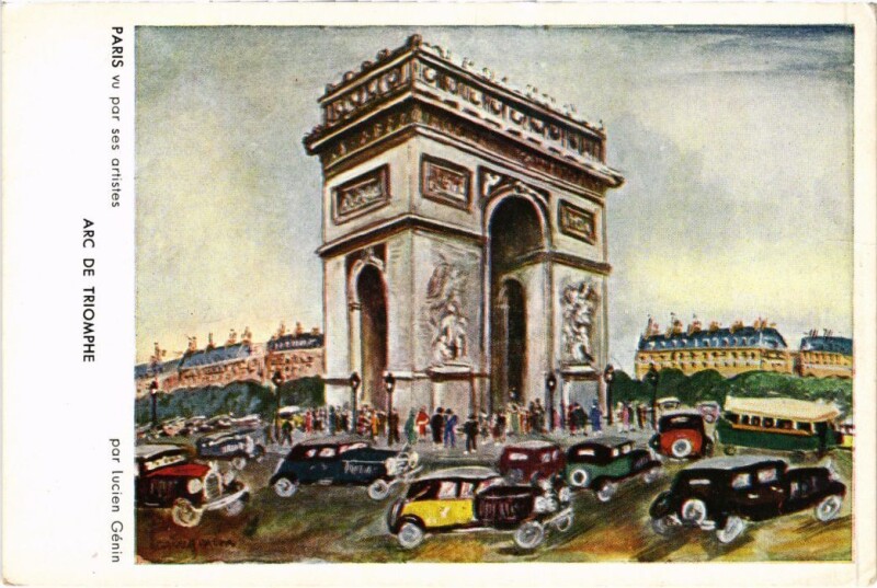 Carte postale ancienne Arc de Triomphe à Paris 16e