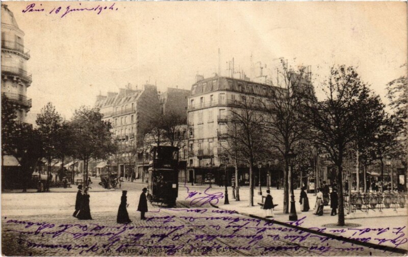 Carte postale ancienne Rond-point des Ternes à Paris 8e