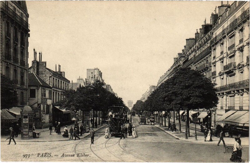 Carte postale ancienne Avenue Kléber à Paris 16e