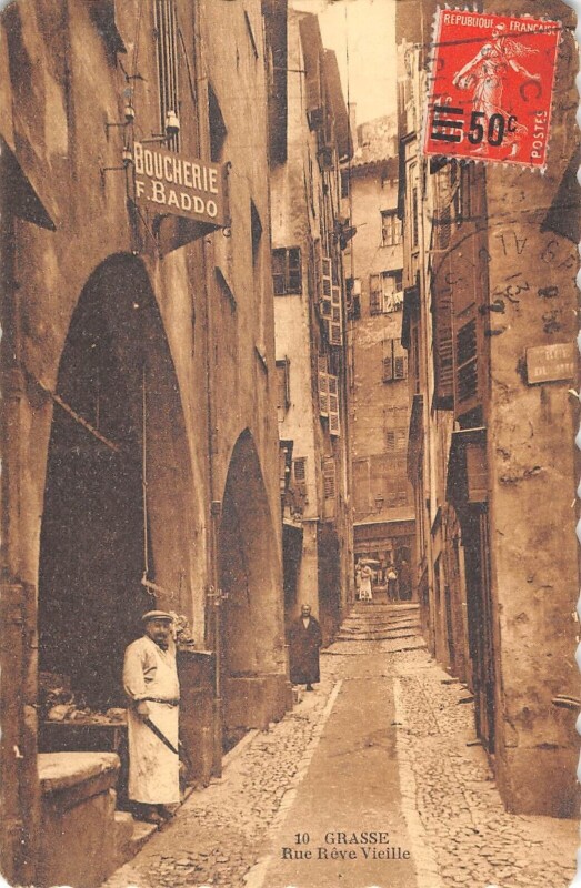 Carte postale ancienne Grasse Rue Reve Vieille à Grasse