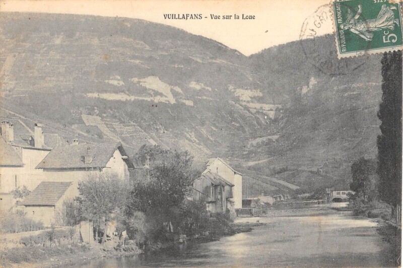 Carte postale ancienne Vuillafans Vue Sur La Loue à Vuillafans