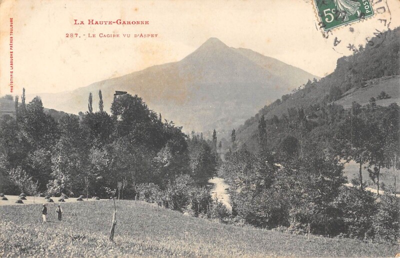 Carte postale ancienne La Haute Garonne Le Cagire Vu D'Aspet à Aspet
