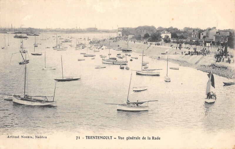 Carte postale ancienne Trentemoult Vue Generale De La Rade