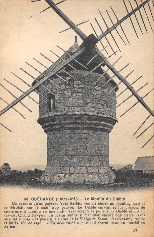 Carte postale ancienne Guerande Le Moulin Du Diable
