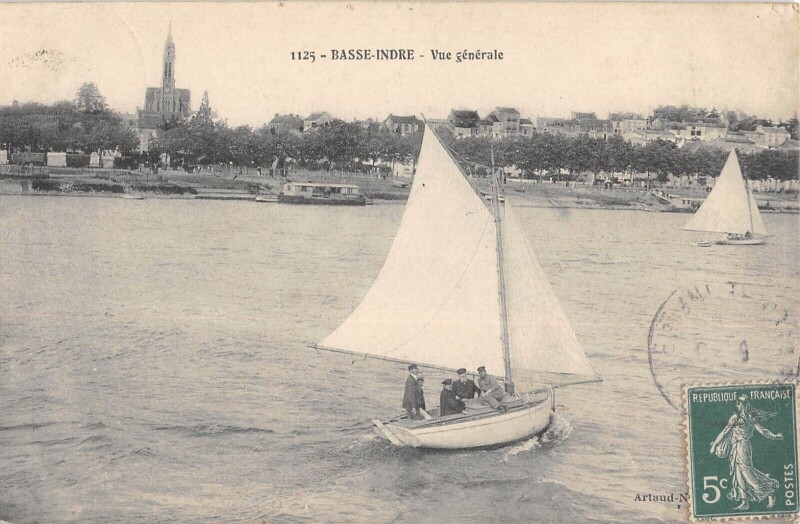 Carte postale ancienne Basse Indre Vue Generale à Indre