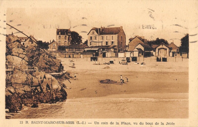 Carte postale ancienne Saint Marc Sur Mer Un Coin De La Plage Vu Du Bout De La Jetee