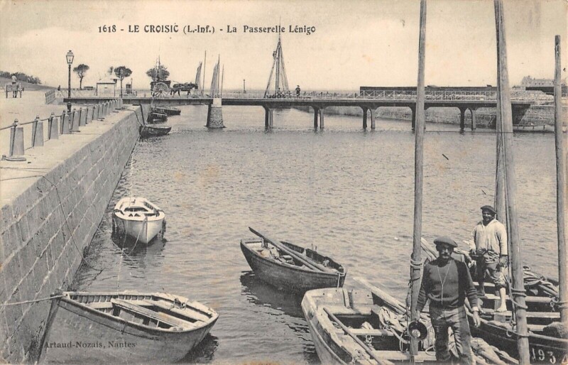 Carte postale ancienne Le Croisic La Passerelle Lenigo au Croisic