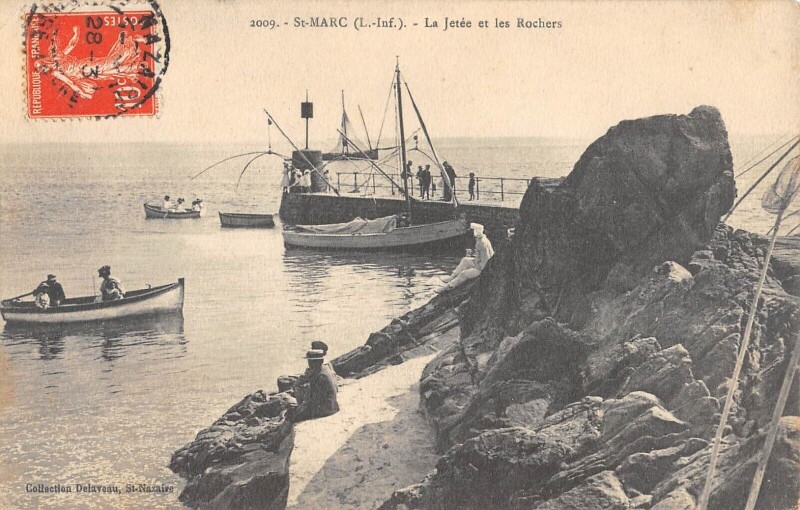 Carte postale ancienne Saint Marc La Jetee Et Les Rochers