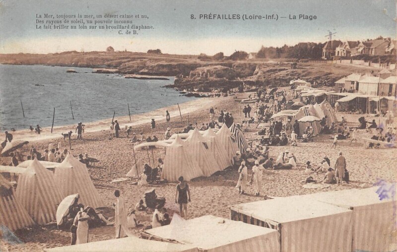 Carte postale ancienne Prefailles La Plage