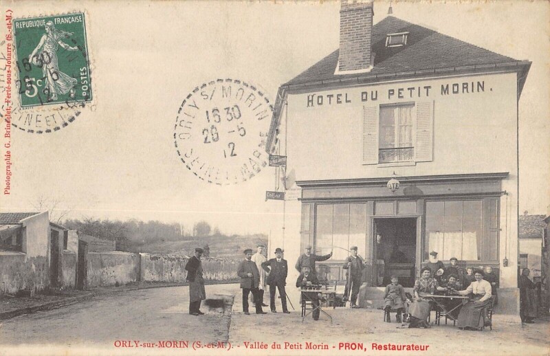 Carte postale ancienne Orly Sur Morin Vallee Du Petit Morin Pron Restaurateur (cliché rare à Orly-sur-Morin