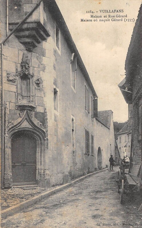 Carte postale ancienne Vuillafans Maison Et Rue Gerard à Vuillafans