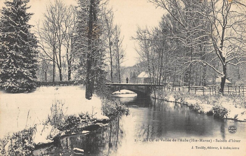 Carte postale ancienne Etuf Et Vallee De L'Aube Saison Hiver