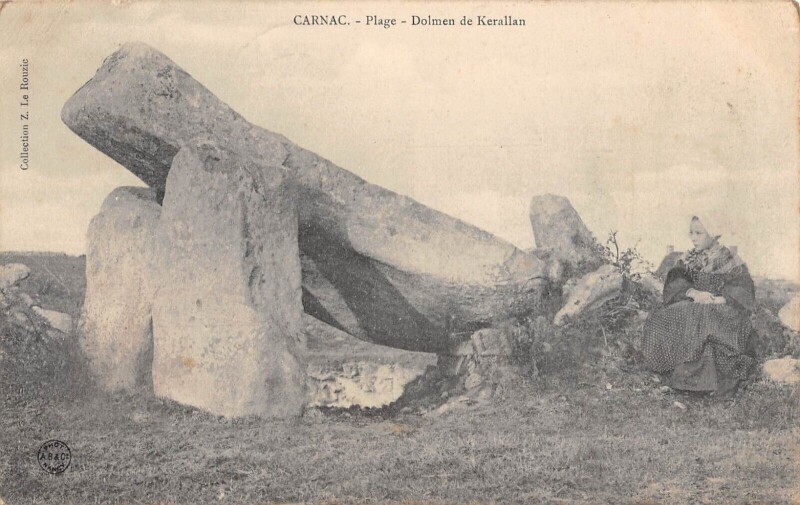 Carte postale ancienne Carnac Plage Dolmen De Kerallan à Carnac