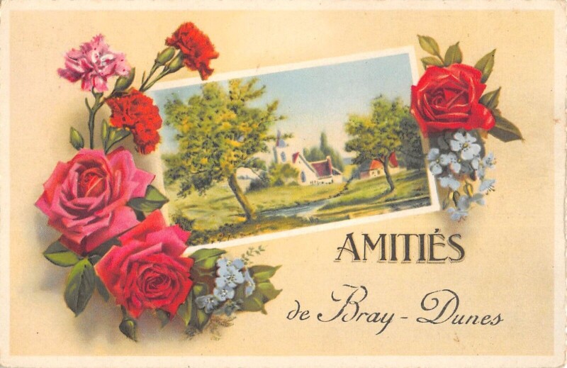 Carte postale ancienne Amities De Bray Dunes à Bray-Dunes