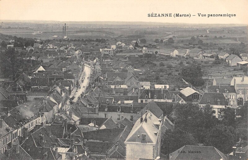 Carte postale ancienne Sezanne Vue Panoramique