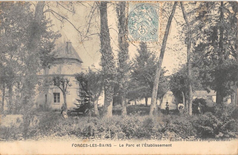 Carte postale ancienne Forges Les Bains Le Parc Et Etablissement