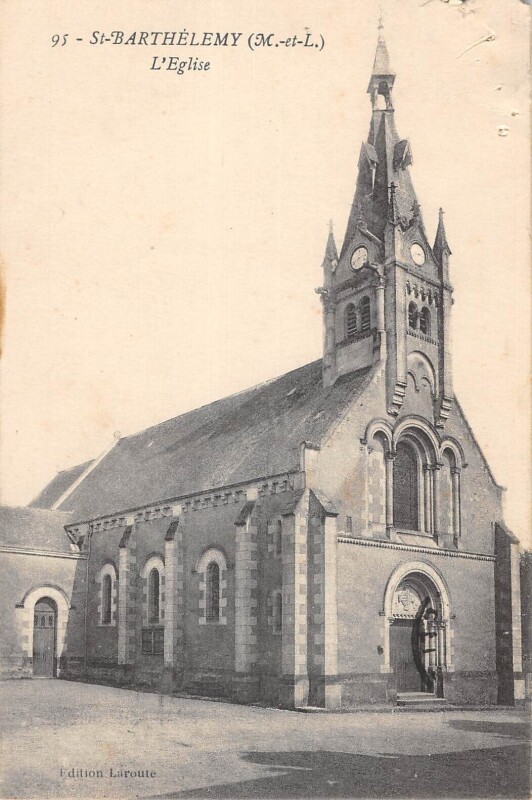 Carte postale ancienne Saint Barthelemy Eglise