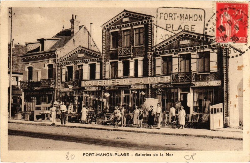 Carte postale ancienne Fort-Mahon-Plage Galeries de la Mer à Fort-Mahon-Plage