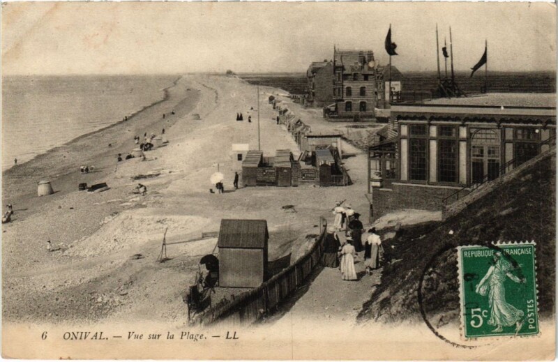 Carte postale ancienne Onival Vue sur la Plage