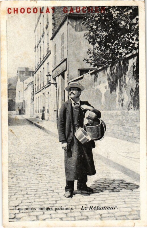 Carte postale ancienne Paris Petits Metiers Le Retameur