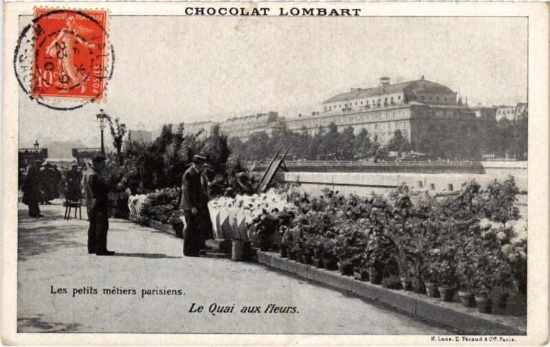 Carte postale ancienne Paris Petits Metiers Quai aux Fleurs