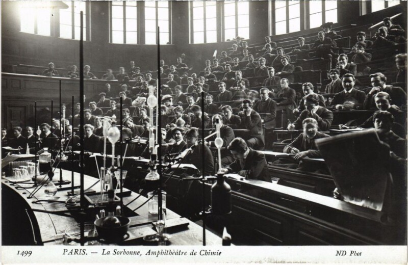 Carte postale ancienne Paris 5e la Sorbonne Amphitheatre de Chimie à Paris 5e