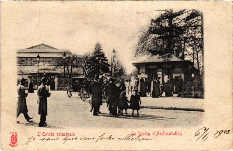 Carte postale ancienne Le Jardin d'Acclimatation - L'Entrée principale à Neuilly-sur-Seine