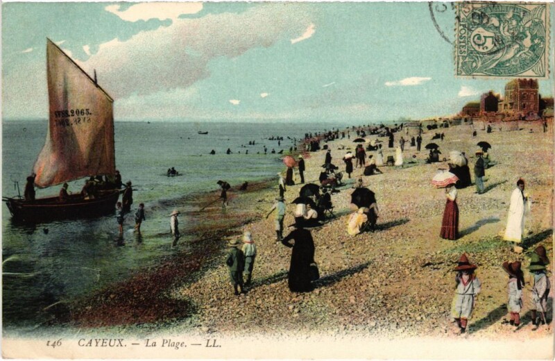 Carte postale ancienne Cayeux-sur-Mer La Plage à Cayeux-sur-Mer